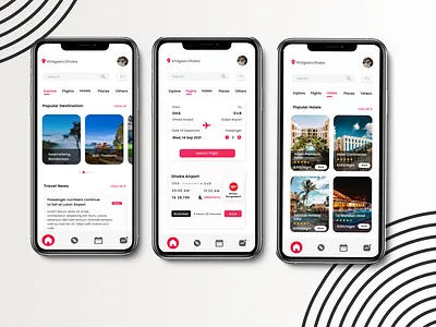 Travel App Ui Concept graphic design ui userinterface