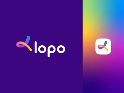 Lopo Logo ( Letter L ) 2021 branding branding design colorful logo design feminine logo freelancer gradient great mark letter l logo logo logomaker mark minimalist modern logo playful logo print simple trending ui