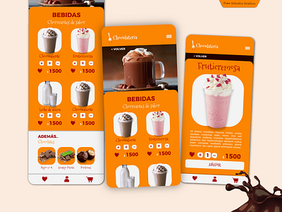 Choculateria App app brand branding chocolate figma graphic design ui ux