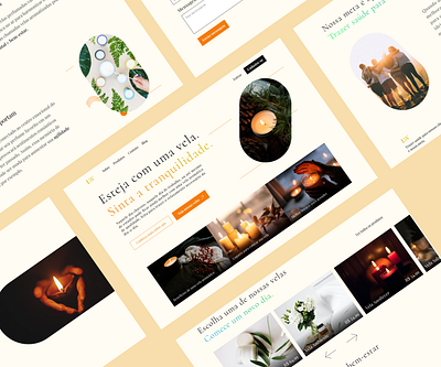 Candles Landing Page Concept candle design ecommerce harmony landing page minimalism modern relaxing ui ui design ux