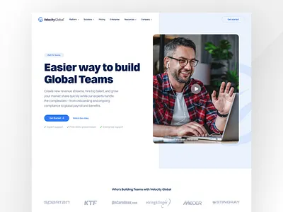 Velocity Global Website Design design payment payroll ui ux web web design website