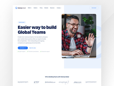 Velocity Global Website Design design payment payroll ui ux web web design website