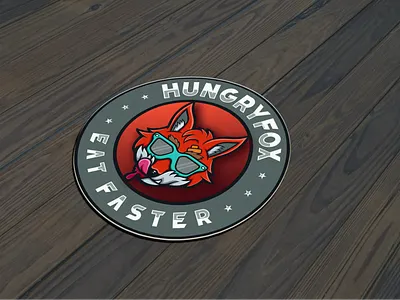 HUNRY FOX STICKER branding creator design dribble head ideas illustration instagram logo logoinspirations mascot ui vector zerologicstudio