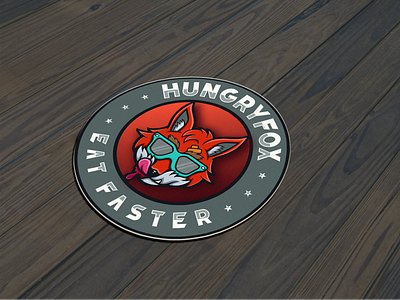 HUNRY FOX STICKER branding creator design dribble head ideas illustration instagram logo logoinspirations mascot ui vector zerologicstudio