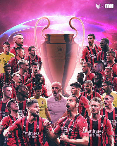 AC Milan 2021 Team Wallpaper ac milan acmilan artist arts artwork artworks champions league 2021 digitalart football graphic design italy milan mohamadhosein afrasiabi photoshop soccer sport sports ucl wallpaper zlatan