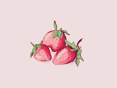 Strawberries. design illustration