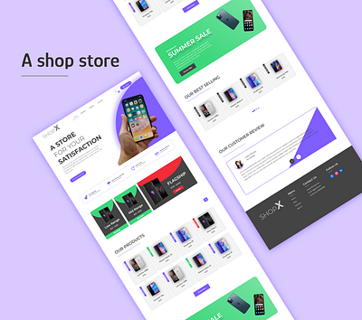 E-commerce Home page adobe xd concept design design e commerce website home page landing page mobile store new idea online store store uiux web design