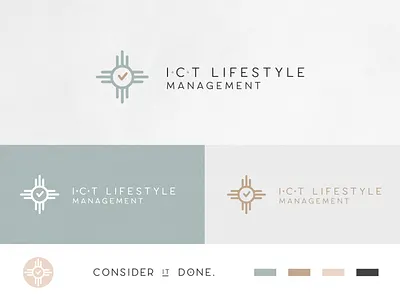 ICT Lifestyle Management Brand Identity art direction branding design graphic design illustration logo vector