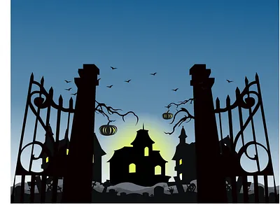 Halloween gate abstract design flatdesign graphic design halloween illustration illustration art illustrations