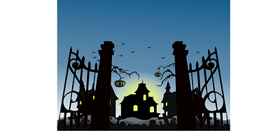 Halloween gate abstract design flatdesign graphic design halloween illustration illustration art illustrations