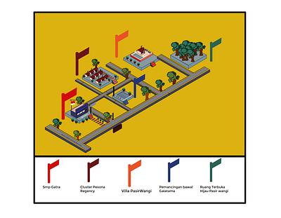 Infotainment map isometric design design flatdesign graphic design illustration illustration art illustrations infotainment isometric