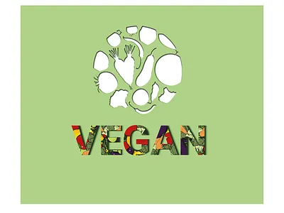 vegan papercut design flatdesign graphic design illustration illustration art illustrations vegan vegan day