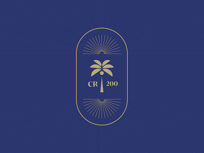 Costa Rica 200 Years badge beach central america costa rica design illustration independance logo logotype mark tropical