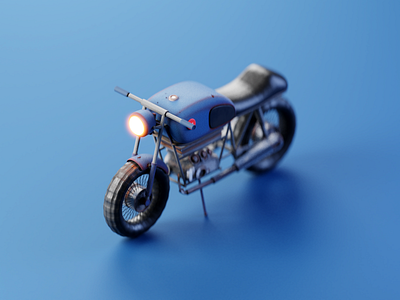 Cafe Racer 3d 3d bike 3d design 3d illustration 3d model bike blender cafe racer design highpoly illustration isometric lowpoly motorcycle