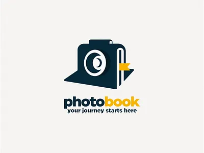 Book and camera logo combination animation branding design flat illustration logo typography ui ux vector