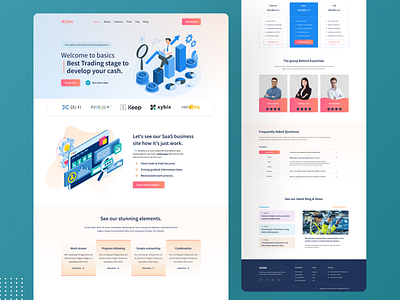 CODA: SaaS Landing Page UI Design. clean dashboard design homepage design illustration landing page landing page ui minimal saas saas app saas landing page saas page saas templates saas website service web web design webdesign website