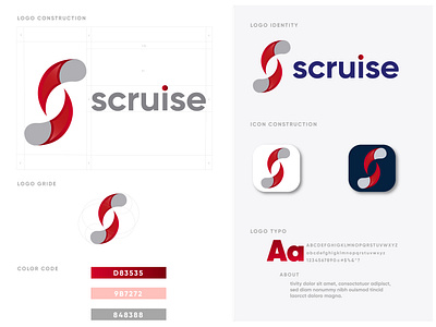 Logo For scruise modern S letter Logo animation app brand identity branding check mark design graphic design icon illustration logo logo grid logo learn logo typo logopresentation mark minimal modern motion graphics s letter logo vector