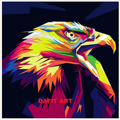 Eagle Head Pop Art animals color colorfull design eagle eagle head graphic design icon illustration pet pop pop art popart vector wild