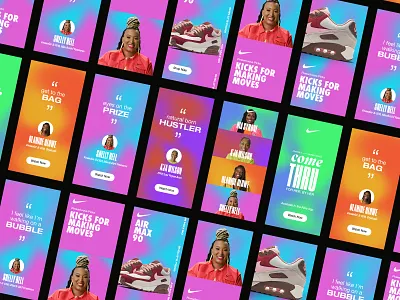 Nike - Come Thru app creative story design nike series visual design web web series
