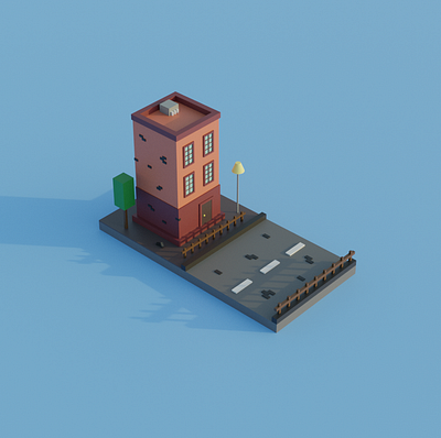 Cozy Block 3d blender flat design graphic design low poly vector