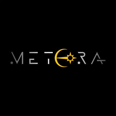 Logo for Meteora branding design icon logo typography vector