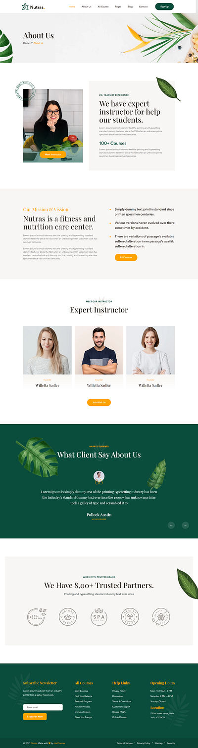 Nutrition Bootstrap Template designs, themes, templates and ...