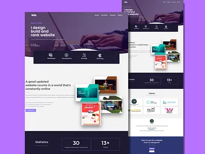 Portfolio website branding design frontenddesign portfolio ui web design by nohan webdesign