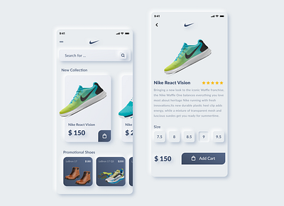 Neumorphism Mobile App concepts. concept design figma mobileapp neumorphism nike uidesign uiux uiuxguruji ux design