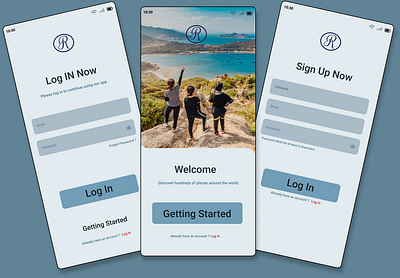 Sign up page app design ui