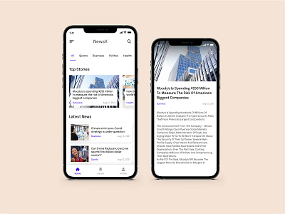 News Reading App android appdesign graphic design iphone minimal minimalistic mobile application mobileapp news news app reading ui ui design uiux ux