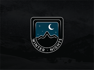 Winter Nights badge badge graphic design illustration nights badge outdooor badge winter winter badge winter nights