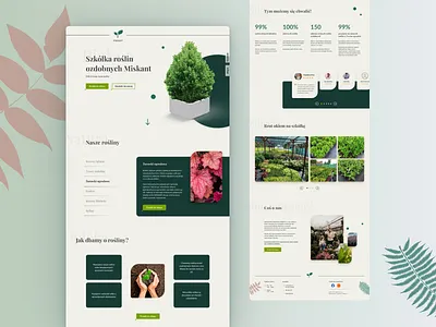 Nursery of ornamental plants - Landing page design landing page plants ui ux website