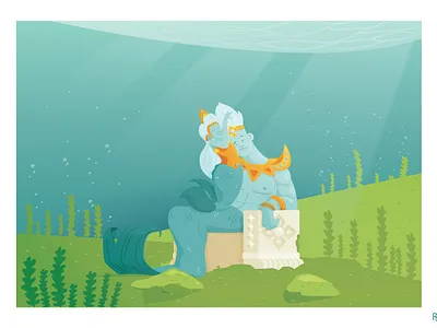 LITTLE MERMAID FAMILY artwork cambodia cartoon character comics dad daughter digitalartwork drawing family illustration illustrator mermaid ocean vector