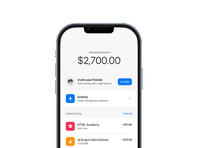 Banking – mobile app / account screen account app apple bank banking figma hig ios iphone 13 mobile mobile app mobile design native app native colors product ui ux
