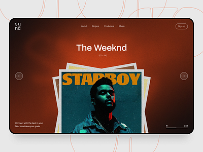 SYNC - Web Design for Online Platform colors fashion fashion design modern modern design music musician online online platform ui ui design ux ux design web web design