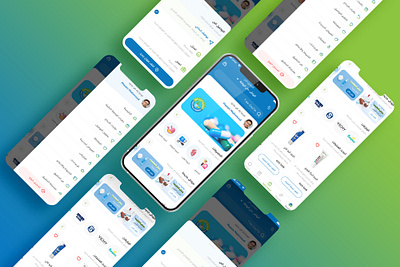 Green Hills Pharmasy App app design minimal ui uidesign uiux user interface design واجهة المستخدم