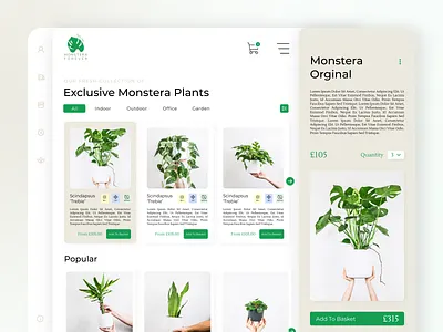 Project 2 - Plant Store + Basket Checkout app branding design icon illustration logo plant plant store sign in ui ux vector