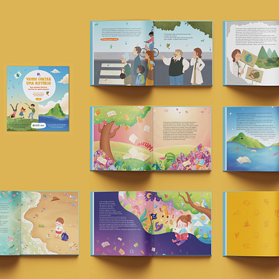 Children's Book: Let's Tell a Story — 2nd edition book childrens book climate changes editorial editorial design graphic design graphic project illustration layout design nature print design typesetting