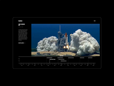NASA. Main animation design minimal ui ux web