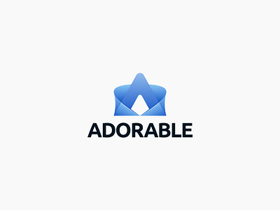 Adorable Logo | A Letter Logo 2021 top logo a letter logo adorable logo design app blue color branding branding identity clean colorful logo flat gradient logo design icon illustration logo design minimalist monogram popular trendy logo design web