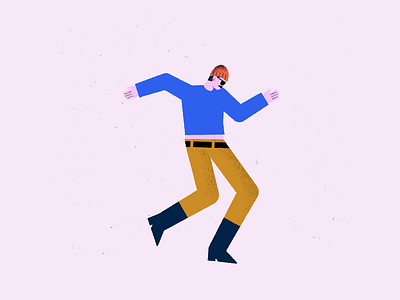 Dance 2danimation after effects character dance design flat fun illustration illustrator loop motion motion design motion graphics vector