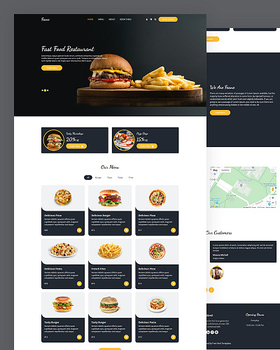 Feane bootstrap css fast food food html5 responsive template