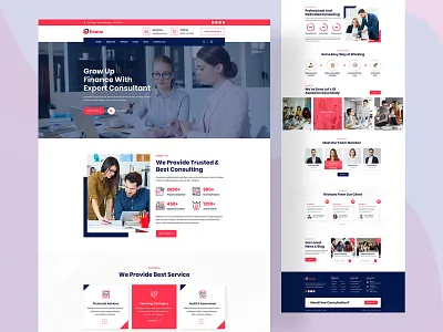 Business Consultancy Agency web design agency agency website consultant consulting creative design design designerforux finance financial illustration landing page landing page design template template design ui design uiux design uiux designer ux web design website