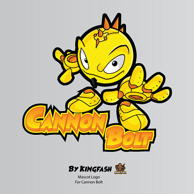 Cannon Bolt Mascot Logo design cartoon graphic design illustration kingfash logo mascot mascot logo vector