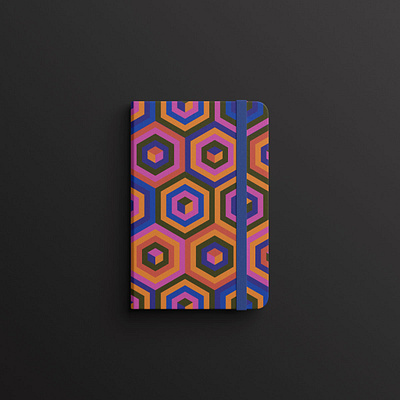 Notebook cover page design series #4. bookcover booklet branding colors creative kitte pirates design digital geometric geometric art hexagon illustrator marketing notebook pattern print shapes stationary visual