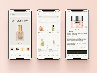 Perfume & Cosmetics Store app app design ios store ui ux