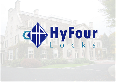 Hyfour Locks Logo 3d 3d logo 4 amazing flat logo best logo design branding design flat logo hyfour locks illustration illustrator locks locks logo logo vector