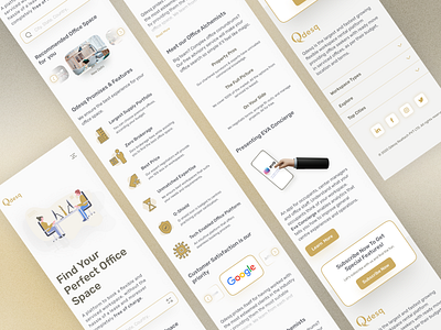 Co-Working Space Platform - Mobile Responsive adobe xd design figma illustration iphone x landing page minimal mobile responsive mobile ui mobile view ui uiux ux