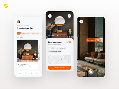 Rental app design android app apartment app app design clean design development filters finding ios app location options personal rent rental settings solution ui urban ux