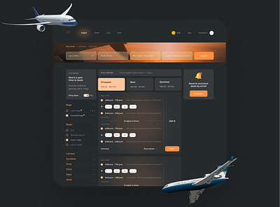 Book a flight alert book design flight reserve rest travel ui ux web design